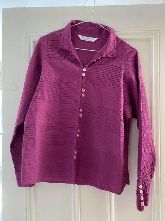 Image 2 of Yacco Maricard pin tuck blouse. Size 12-14