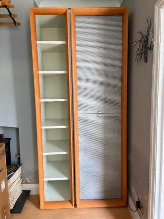 Image 1 of Tall Shelf and cabinet combination - with roller closure