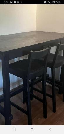 Image 4 of Breakfast Bar dining table and chairs