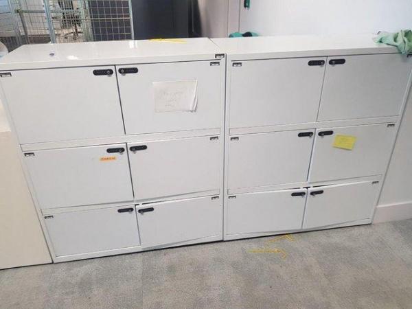 Image 5 of White 6-compartment office combination metal locker
