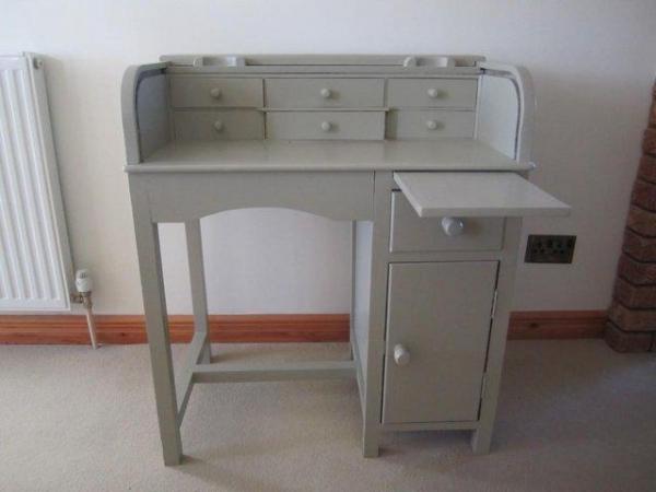 Image 2 of Roll Top Desk Shabby Chic Sage