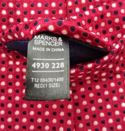 Image 2 of Marks and Spencer red polka dot pattern tie