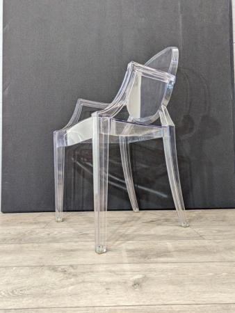 Image 2 of Ghost Style Louis Dining Chair, ClearPlastic / Transparent