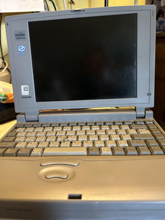 Preview of the first image of Vintage Toshiba laptop model PA1217E. v Satellite 100CS.