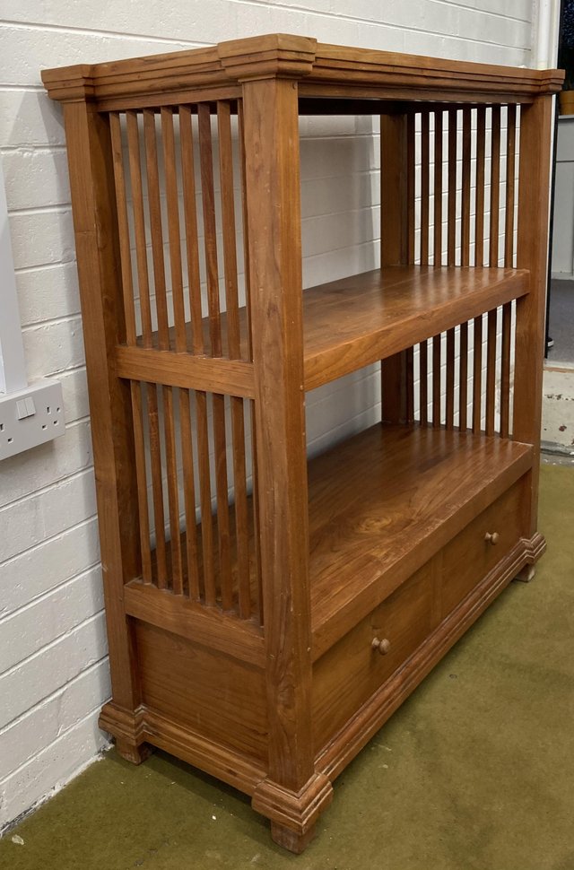 Preview of the first image of Gorgeous Solid Wood Bookcase with Drawers.