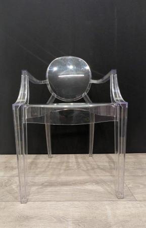 Image 3 of Ghost Style Louis Dining Chair, ClearPlastic / Transparent