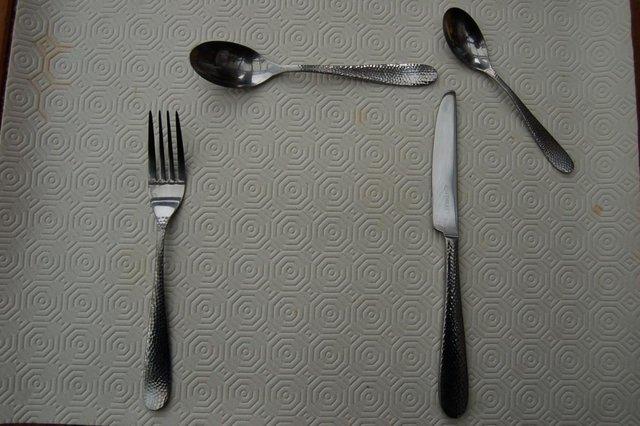 Image 2 of Viners 'Glamour' Stainless Vintage Cutlery, Nice Condition