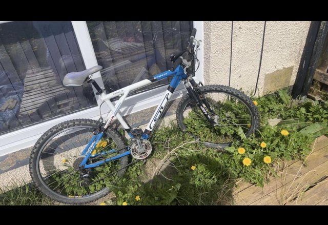 Image 1 of Mens GT Bike for sale in blue and white