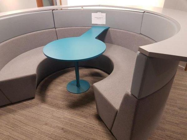Image 2 of Connections Office Flock Modular Circular Meeting Booth Seat