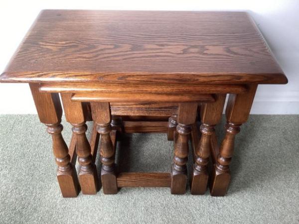 Image 1 of OLD CHARM, NEST of TABLES in Light Oak.