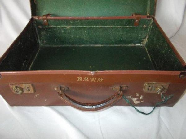 Image 2 of 1942 N.S.W.G. Naval Special Warfare Group Leather suitcase
