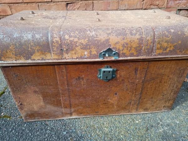 Image 2 of Seaman's metal chest from 1900's