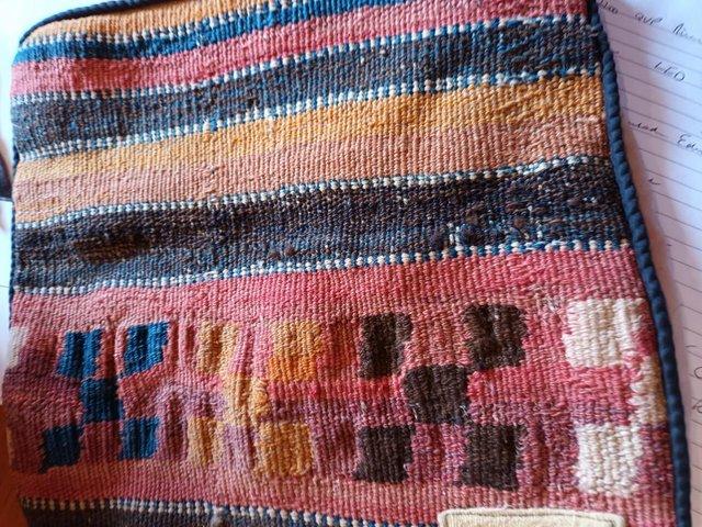 Preview of the first image of Vintage Turkish Kilim Square Cushion Cover.