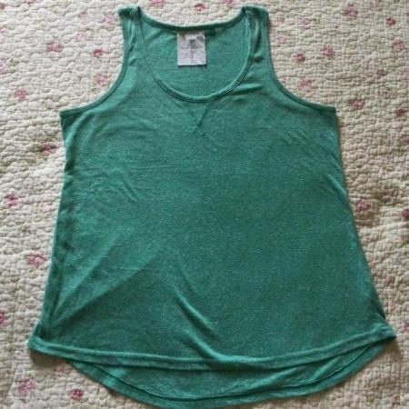 Image 1 of NEXT ESSENTIAL Green Marl Vest, Shirt-tail, Sz 16