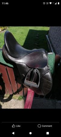 Image 2 of Carlton Englsih made leather pony saddle