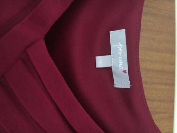 Image 2 of Per Una Wine Red dress size 10