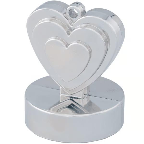 Preview of the first image of 11 silver heart balloon weights brand new!.