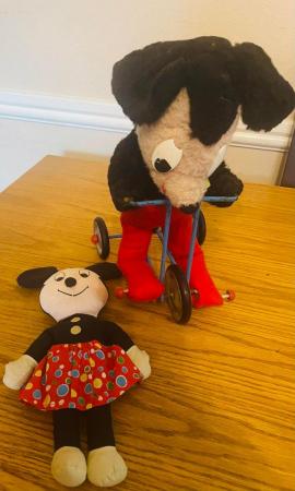 Image 2 of Very old Mickey Mouse on a bike and Minnie Mouse