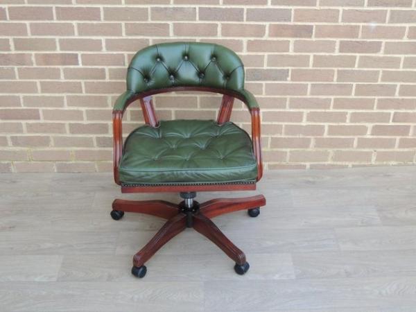 Image 3 of Green Padded Bankers Chair (UK Delivery)