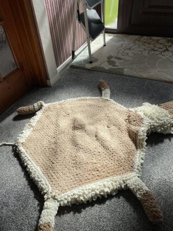 Image 3 of Hand made Sheep rug Knitted