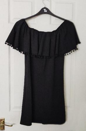 Image 2 of Pretty Ladies Boho Style Black Mini Dress - Size 14     B1
