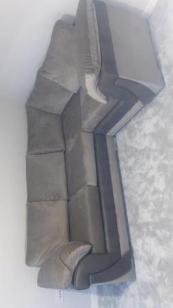 Image 1 of Grey 4 seater corner sofa