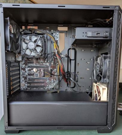 Image 2 of 1 desktop computer + 1 tower case + motherboards+connectors