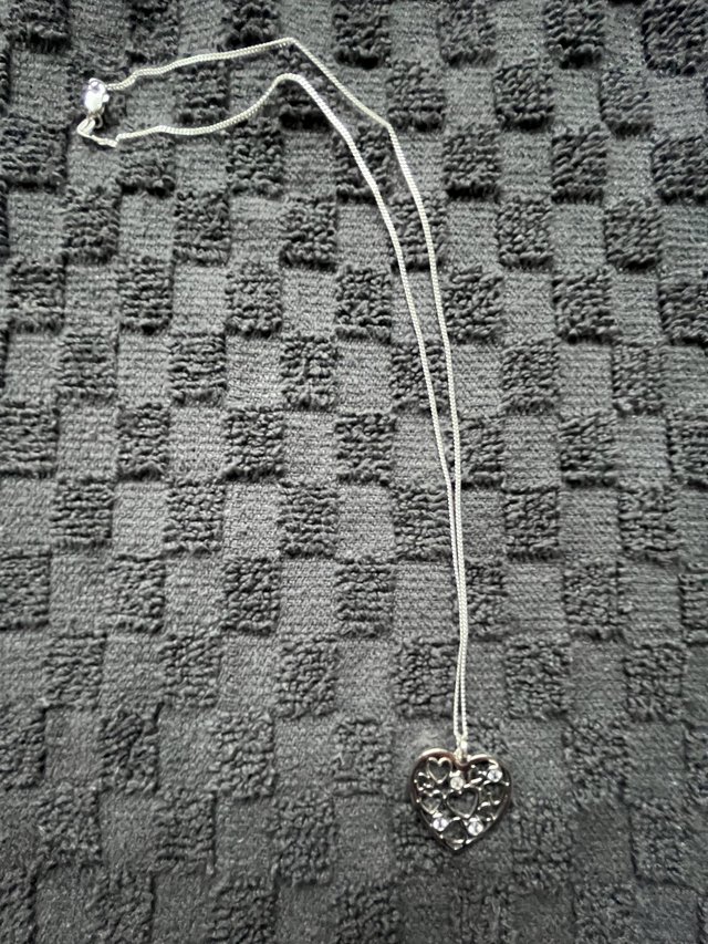 Preview of the first image of Heart Pendant Sterling Silver Chain.