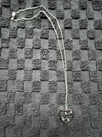 Image 1 of Heart Pendant Sterling Silver Chain