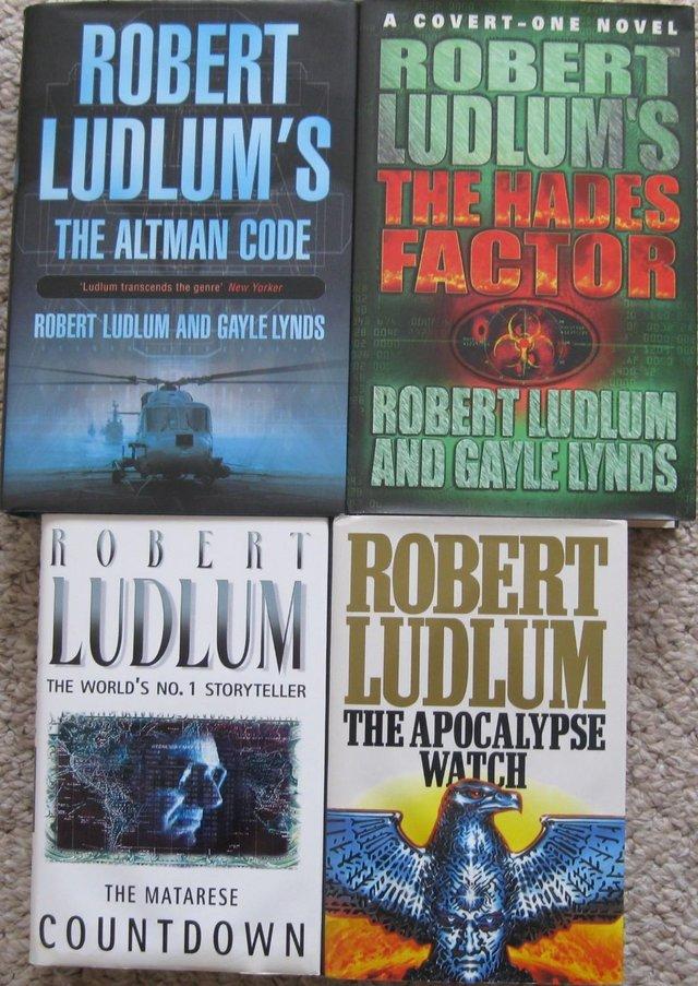 Preview of the first image of Robert Ludlum hardback books...