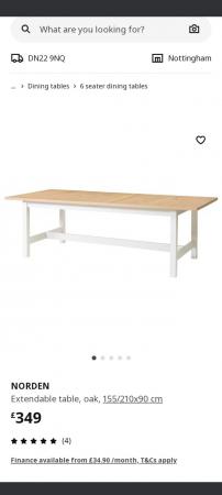 Image 2 of IKEA extendable dining room table