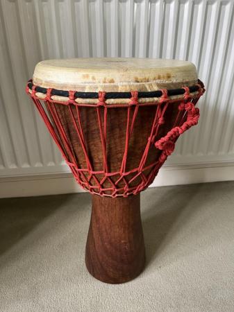 Image 2 of African djembe drum, 14”, hardly used, as new, with cover