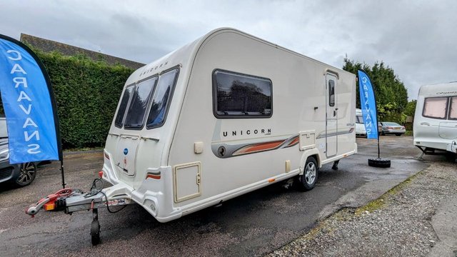 Preview of the first image of EXCELLENT BAILEY UNICORN SEVILLE - 2011 2 BERTH CARAVAN.