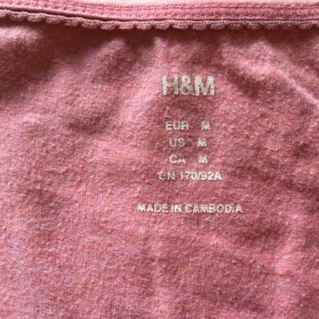 Image 2 of H&M Pink Soft Stretch Cotton Cap Sleeved T-Shirt