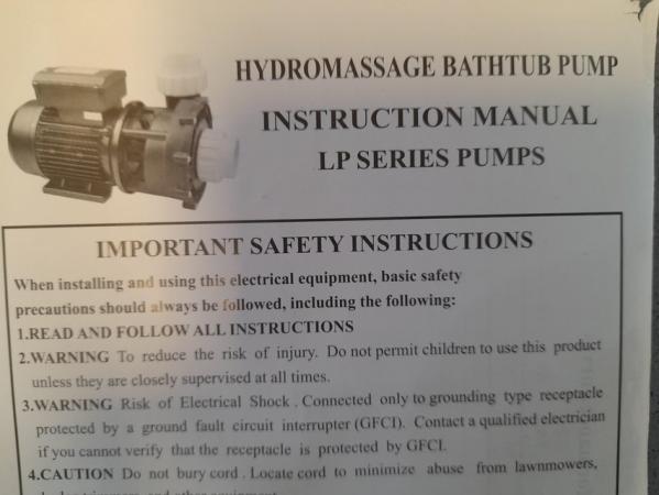 Image 5 of LX LP200 Spa/hot tub pump - never used