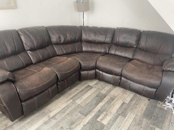 Image 1 of FREE leather corner recliner sofa and arm chair
