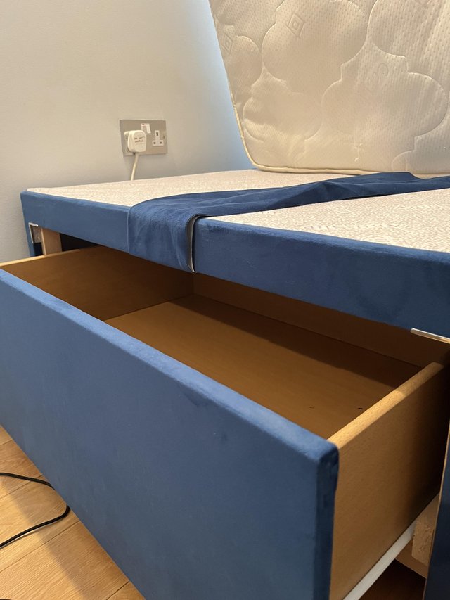 Preview of the first image of Single Divan Bed with 2 storage drawers and Mattress.