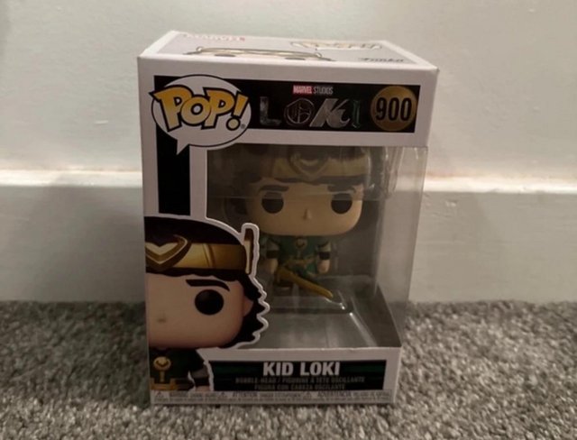 Preview of the first image of Kid Loki Funko Pop, collectible.