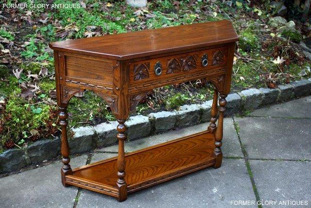 Image 103 of AN OLD CHARM LIGHT OAK CANTED CONSOLE TABLE LAMP PHONE STAND
