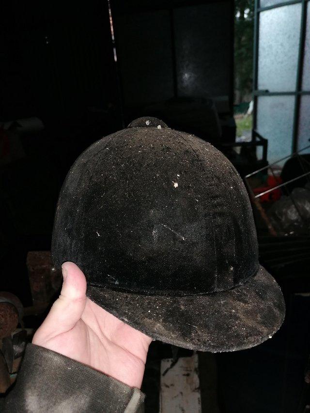 Preview of the first image of Child's riding hat black velvet.