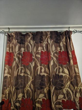Image 1 of James Selby curtain with pole.
