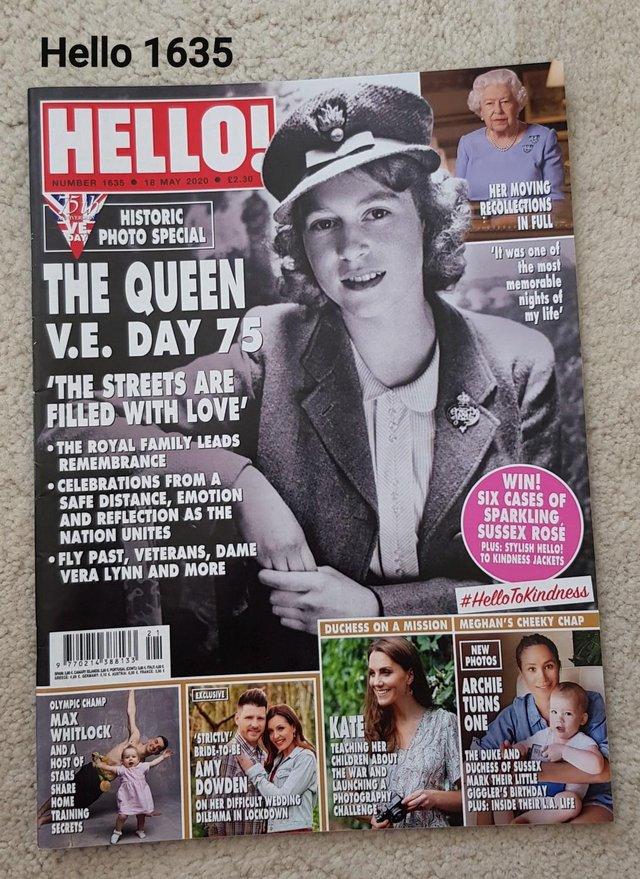 Preview of the first image of Hello Magazine 1635 - The Queen V.E. Day 75.