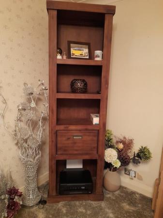 Image 1 of DFS solid wood tallboy living room unit