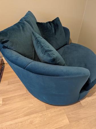 Image 1 of Sofology Teal Swivel chair
