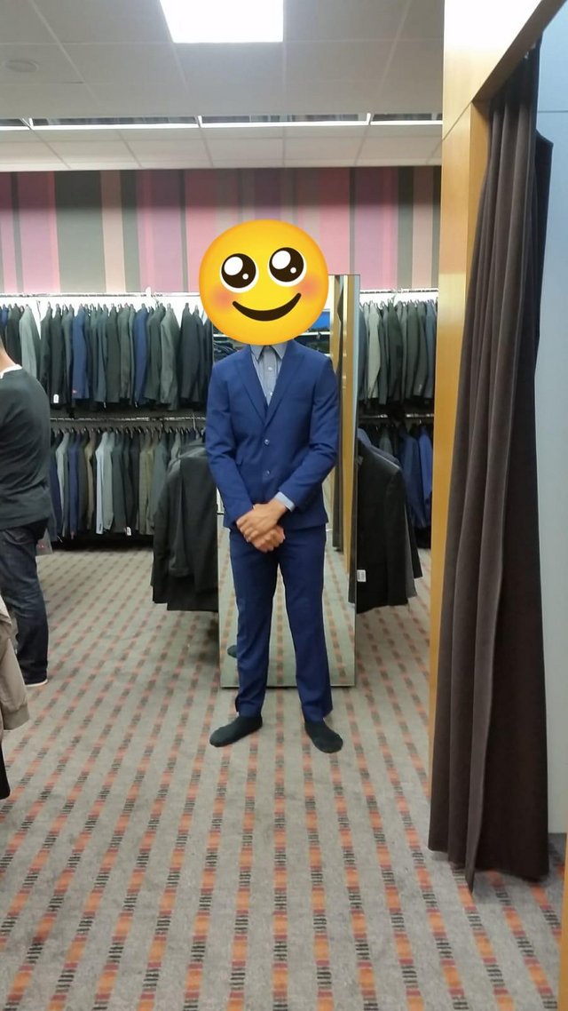 Preview of the first image of 3 Piece Blue Suit - Slater- 32S Slim Fit.