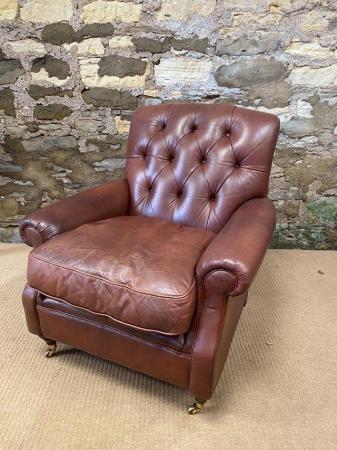 Image 2 of Tan Marks & Spencer Chesterfield Two seater Sofa & Armchair