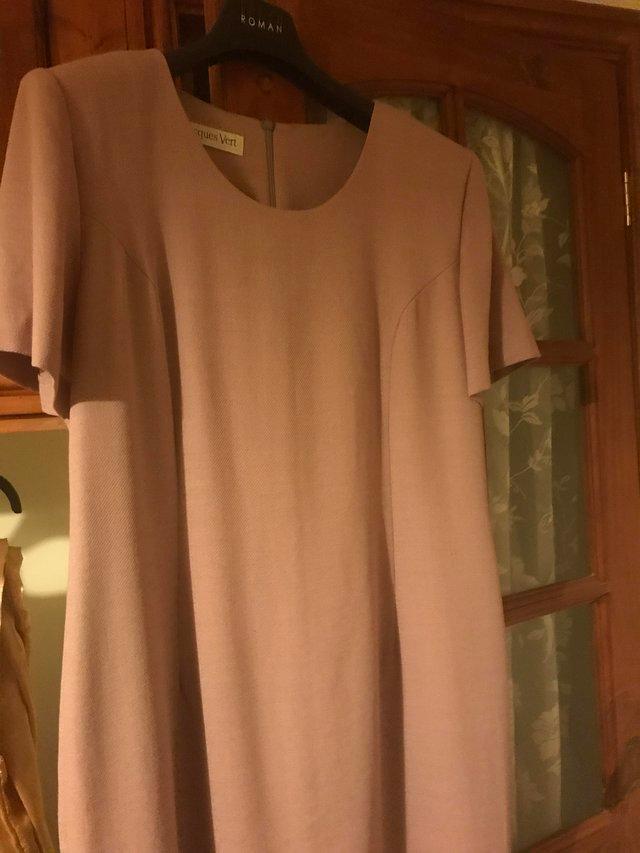 Preview of the first image of Jacque vert dusty pink dress size 16.