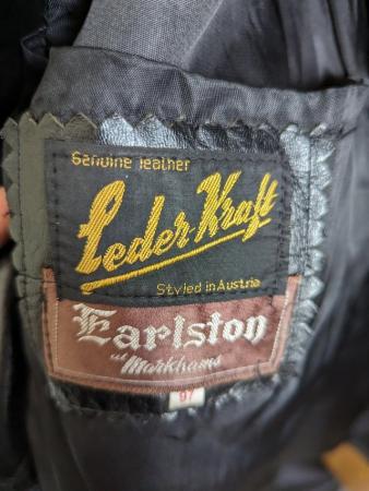 Image 1 of Black genuine leather jacket