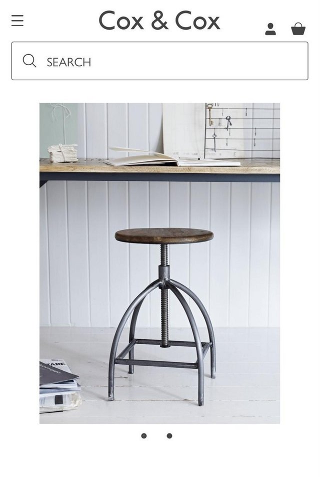 Preview of the first image of Cox and cox industrial twist counter/table stool.