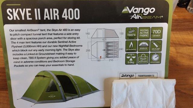 Preview of the first image of Vango Skye ll air tent 400.